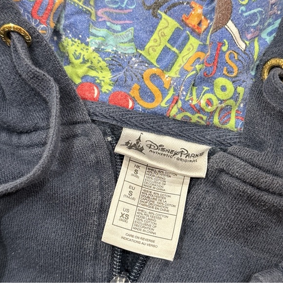 Disney world Navy Blue embroidered Graphic Hoodie S y2k - Picture 2 of 4